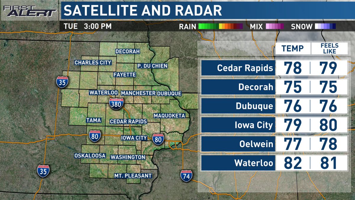 Your current conditions and radar this hour.