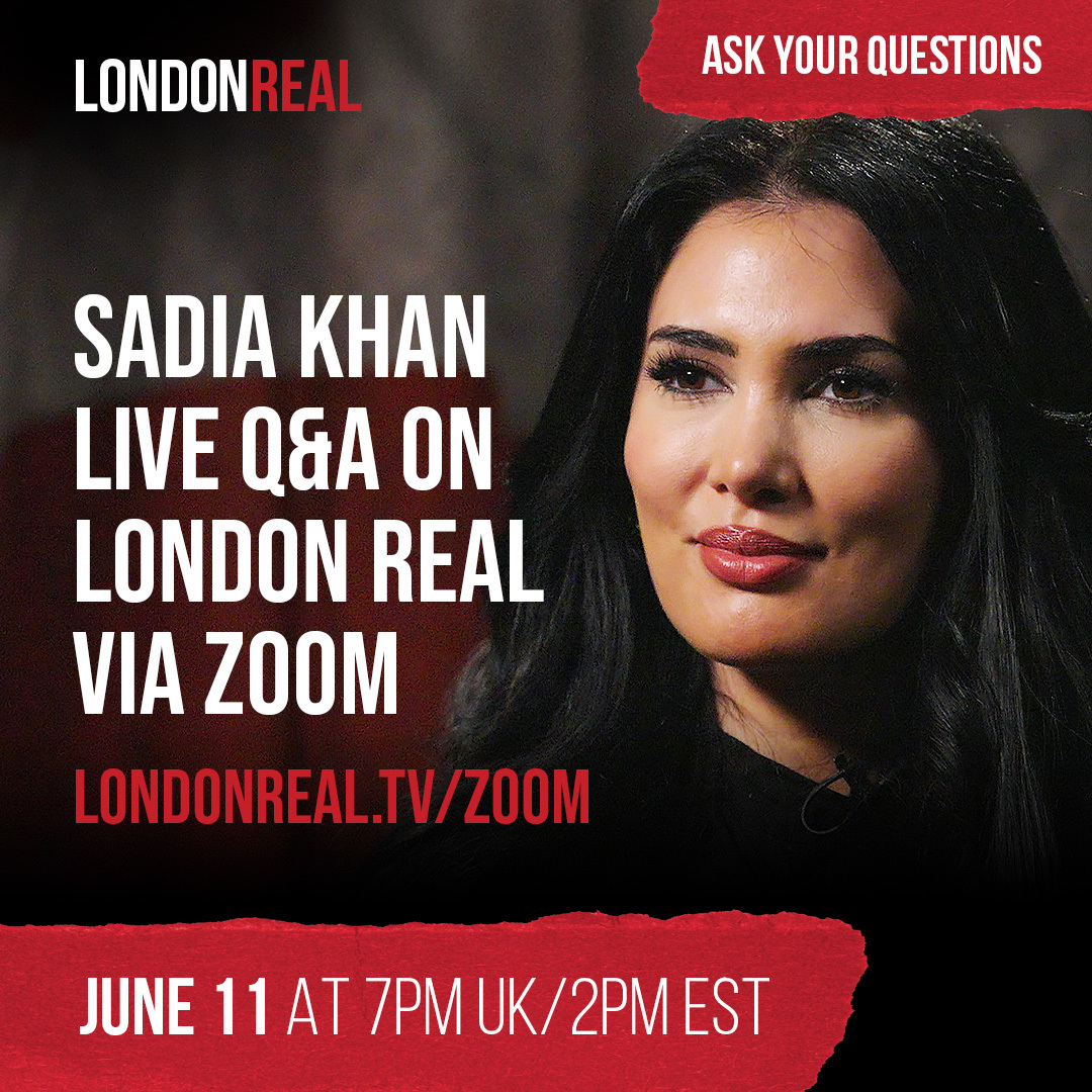 On June 11 at 7pm UK time/2pm EST, world-renowned psychologist and relationship coach Sadia Khan goes LIVE on London Real via Zoom for a powerful, interactive session on love, connection, and the challenges we all face in modern relationships.

Want to know why you keep choosing