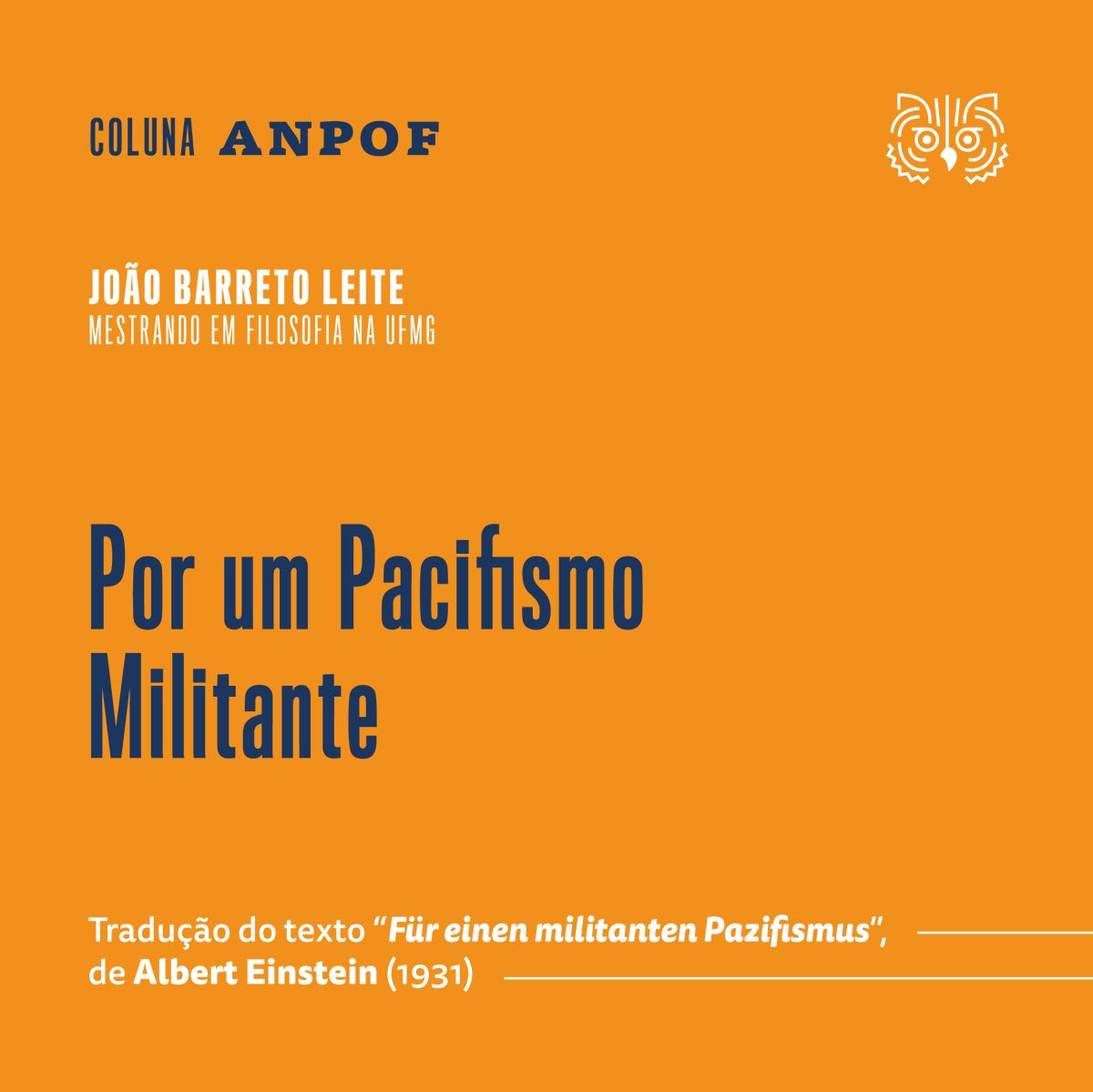 #ColunaAnpof — “Trata-se de um escrito relevante por evidenciar algumas das posições e formulações de Einstein sobre política e ética em um contexto extremamente conturbado para o mundo.”

🔗 Leia em: 
anpof.org.br/comunicacoes/c…