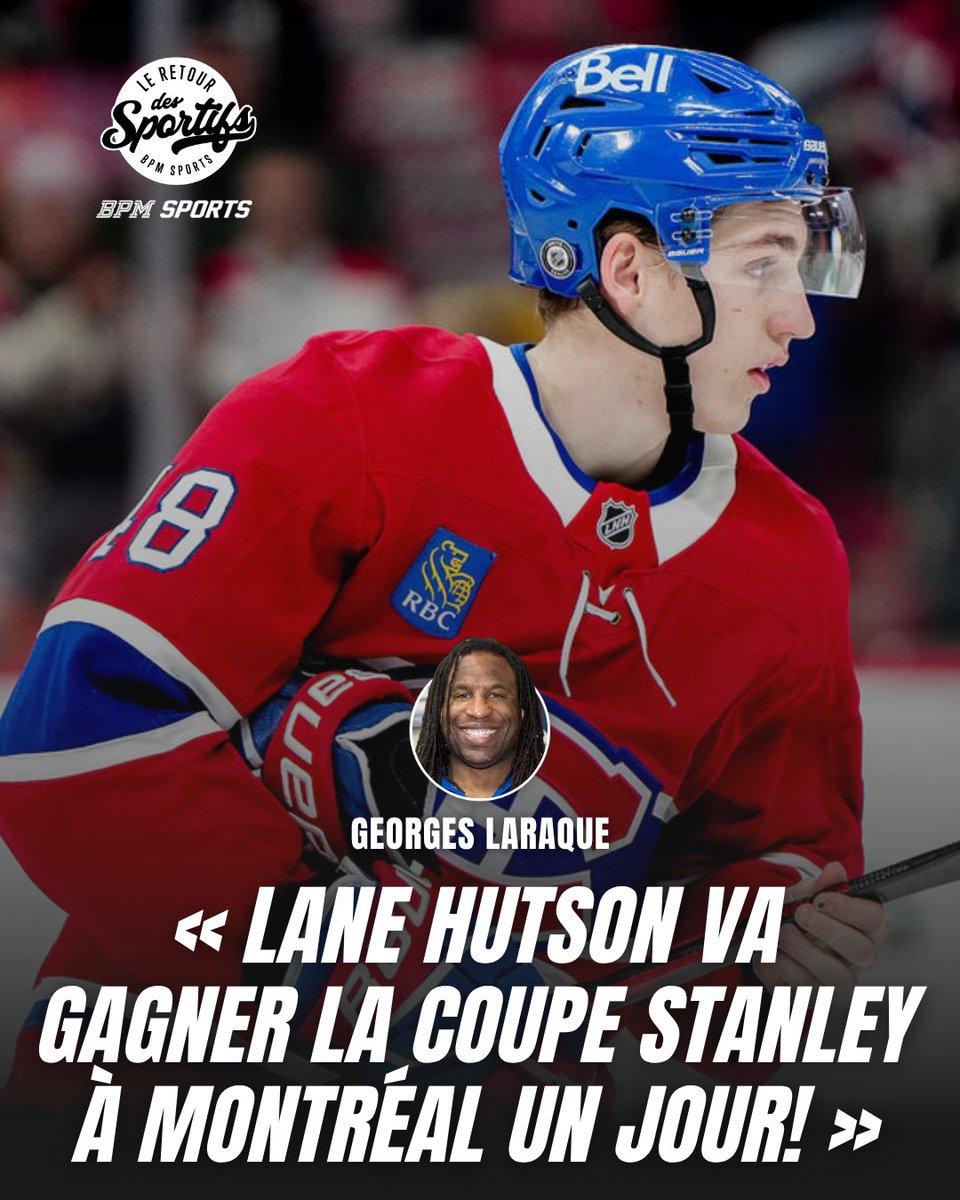 BPMSportsRadio's tweet photo. Lane Hutson sera-t-il bientôt un champion de la Coupe Stanley?  

#hutson #hockey #mtl #stanleycup https://t.co/FcXfv6FOZC