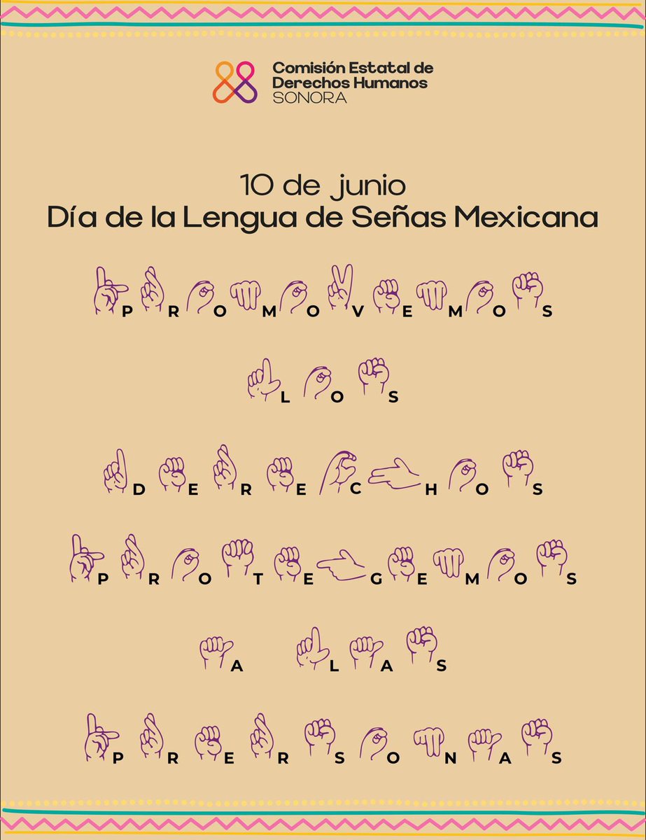 Desde 2005, la Ley General para la Inclusión de las Personas con Discapacidad reconoce oficialmente la Lengua de Señas Mexicana (LSM) como una lengua nacional, al igual que el español.

En la CEDH Sonora protegemos y promovemos los derechos humanos de las personas sordas y de las