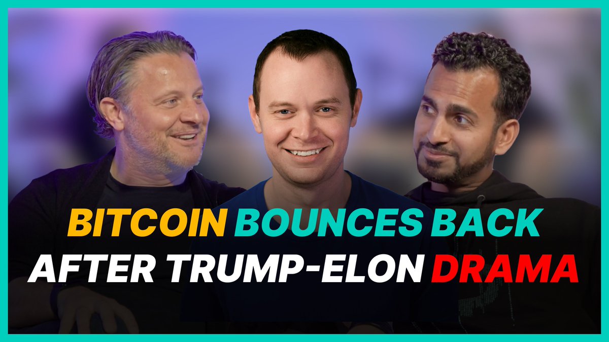 🎙️ Bitcoin Bounces After U.S. Bromance Drama

BTC dipped on Trump–Elon headlines, but a Goldilocks jobs report pushed it back toward $110K.
Imran &amp; David break down market calm, Trump–Elon risk ripples, and option flows into summer.

Special guest Ben Cowen (<a href="/intocryptoverse/">Benjamin Cowen</a>)