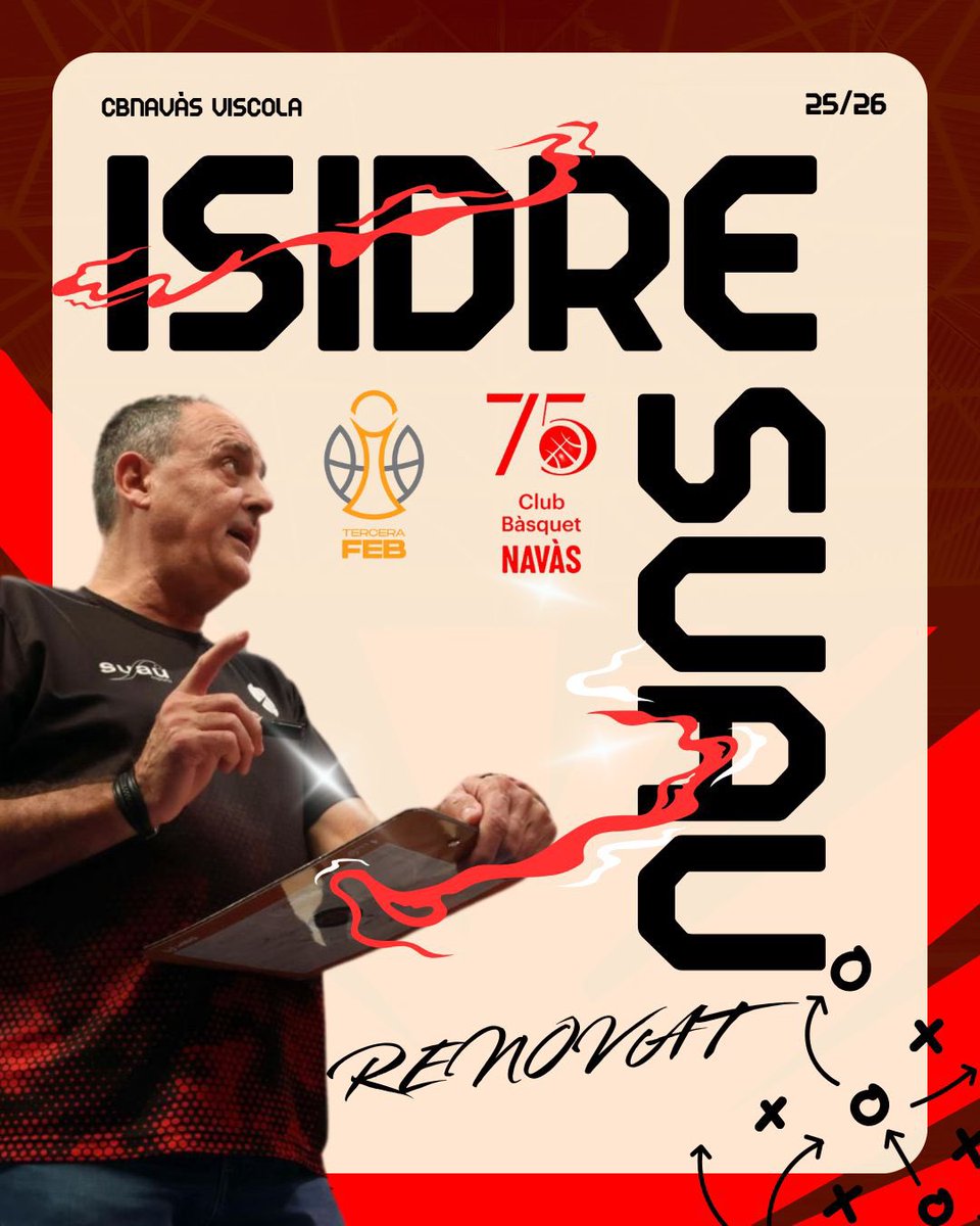 _ISIDRE SUAU_

✅RENOVAT

Comença una nova temporada, un nou repte on el nostre Mister seguirà al capdevant, posant el rumb per seguir competint a cada partit🏀

3,2,1…GO!🚀

#seguimsomiant