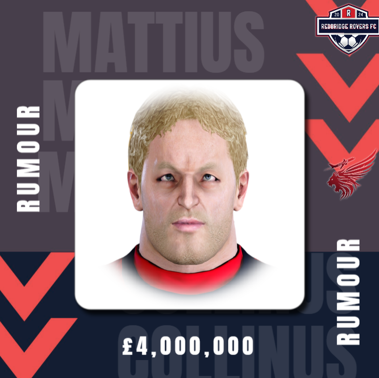ZweliDaBozz's tweet photo. 🚨 Heathrow United have approached Redbridge Rovers with a $4M bid for Mattius Collinus.

Sources say the VC Cup winners see him as the ideal DM to fit the 3-4-3 midfield in Season 2.

#VPLTransferWindow #HeathrowFC #RedbridgeRovers https://t.co/kX804J0D2r