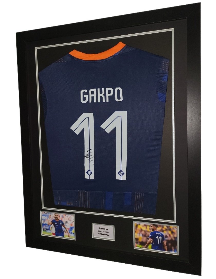 Cody Gakpo Holland Home and Away Framed shirts for £175 

One of each available via framedshirt.com
