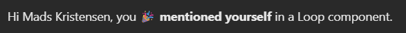 Thank you for sending me an email letting me know, Loop