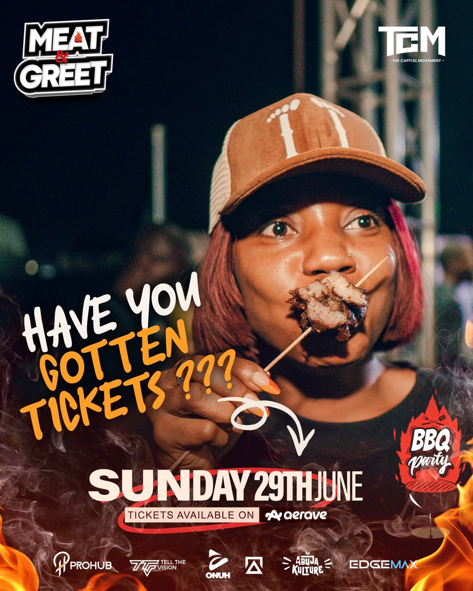 AbujaKulture's tweet image. Have you gotten your tickets?
Don’t let FOMO hit you
Join us on the 29th of July as we Eat Meat, Network and Vibe!!!
Tickets: cutt.ly/MeatandGreetABJ
#MeatandGreetAbuja