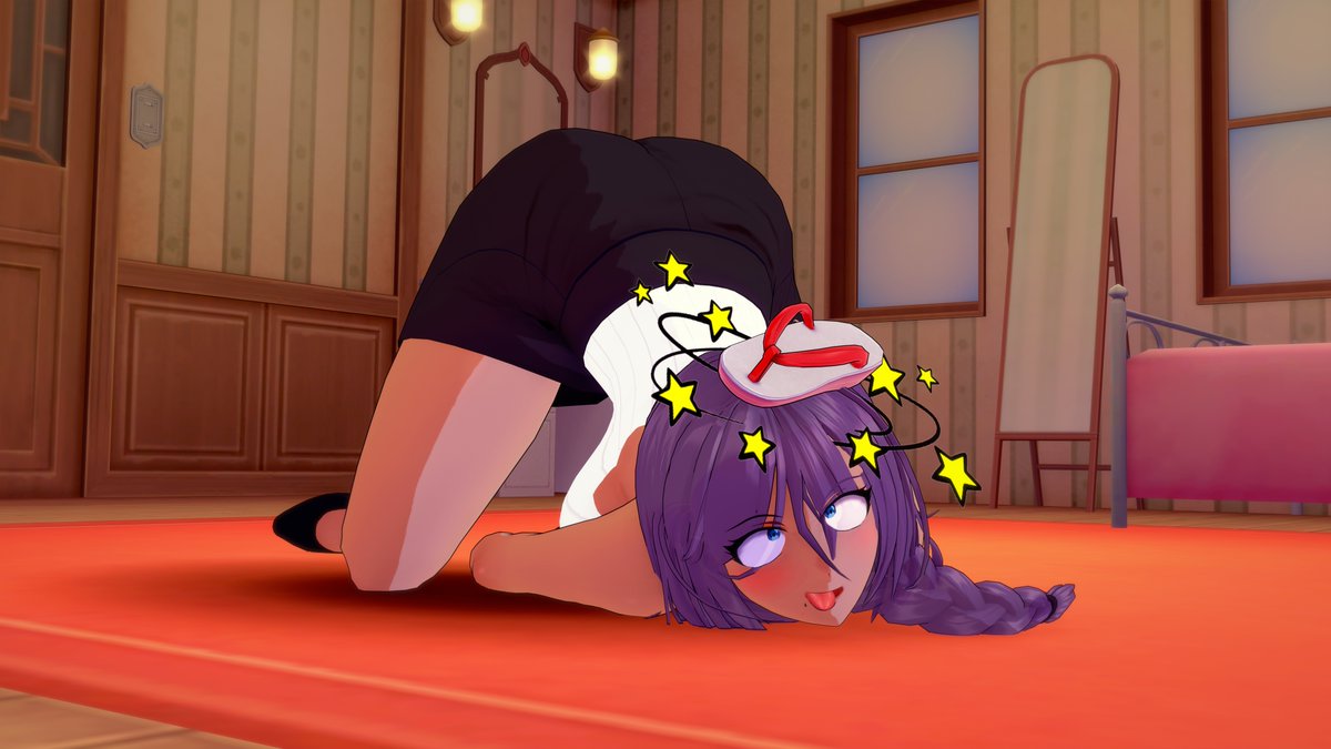 Oopsie!! ^^ <a href="/ChaChayourvmom/">Cha Cha ☕️💟</a> 

#VMamaArt #VMomsInYourArea #knockout #ryona #silly #vtuber #dizzy