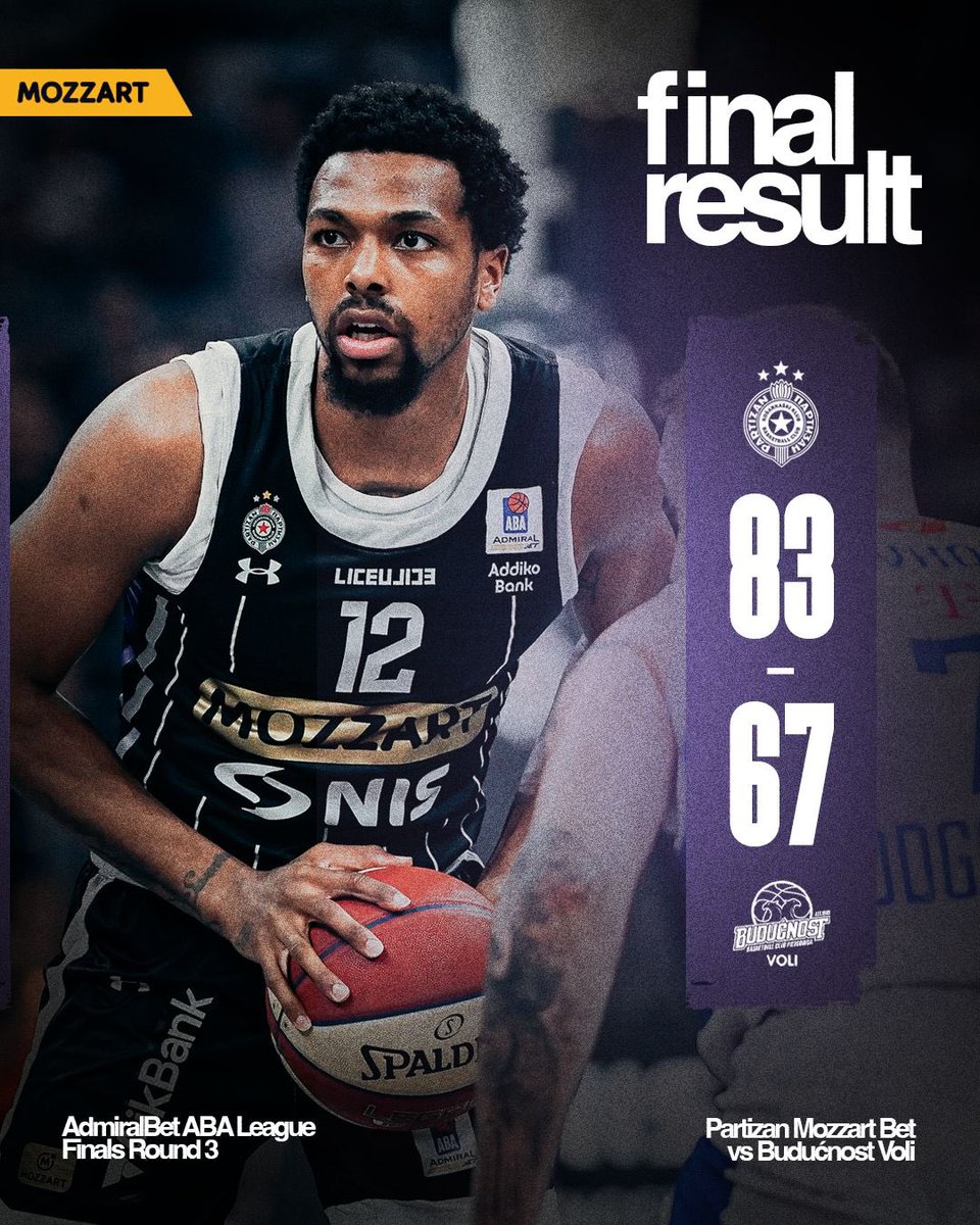 "Meč lopta" za crno-bele! Vidimo se u četvrtak!⚫️⚪️

#KKPartizan #ABAliga