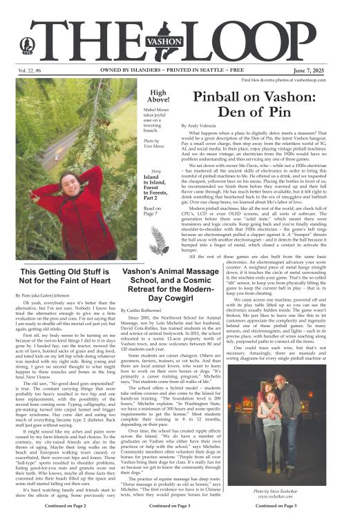 Vashonloop's tweet image. Vashon Loop vol. 22 #6 is out and available on the island.  We continue on our path of printing in color!  Check online or at your favorite place. vashonloop.com

#vashon #vahsonloop