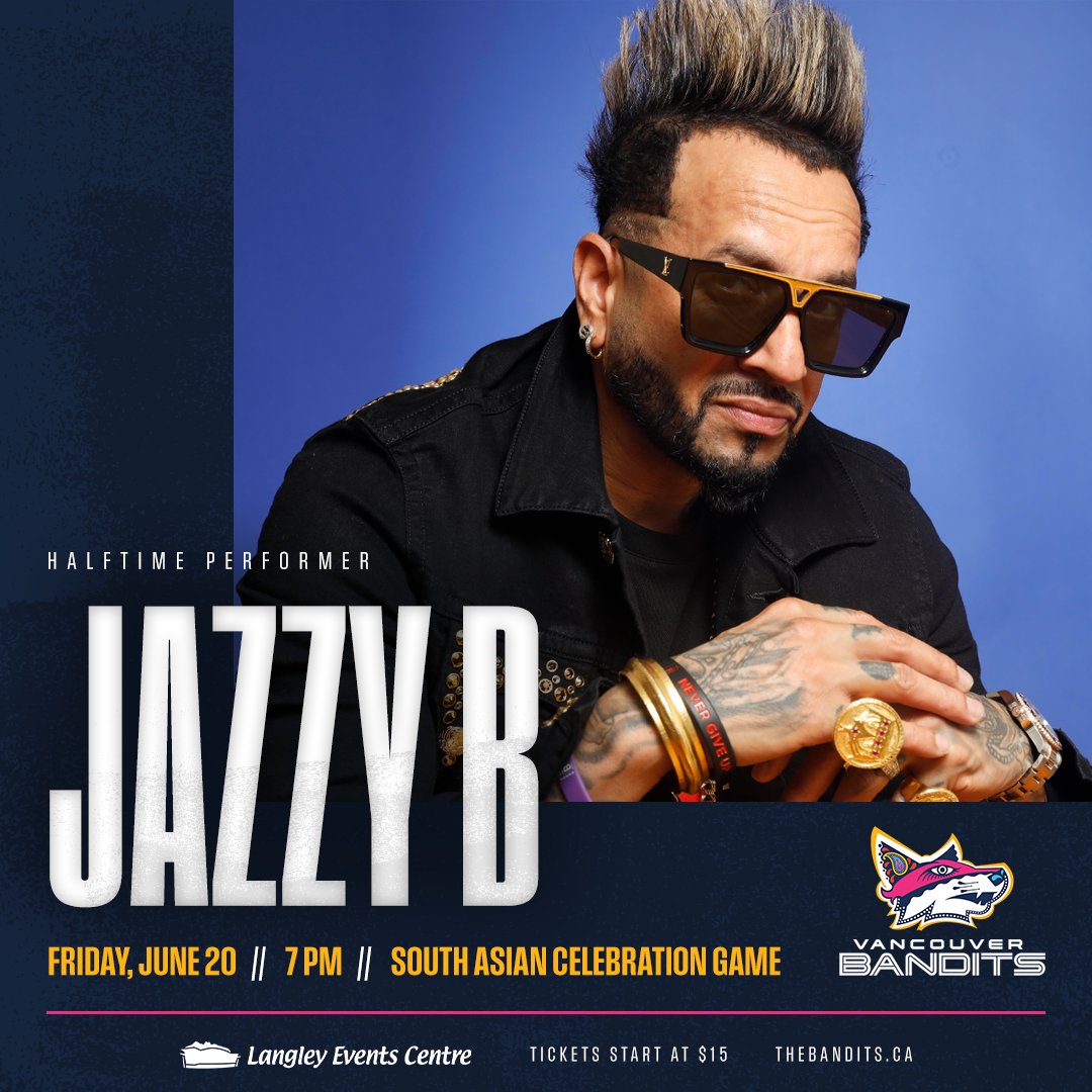 The Crown Prince of Bhangra is coming to Langley 👑 🎤

World-renowned Canadian Punjabi performer <a href="/jazzyb/">Jazzy B</a>  will be performing at our 2nd annual South Asian Celebration Game, presented by Westland Insurance!

🎟️ Tickets start at $15, grab yours at show.ps/l/91aec151/