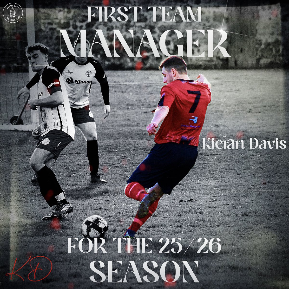 Kieran Davis will be the First Team Manager for the 25/26 Season!💪

#CastleCaryFC🔴⚫️ #CCFC #KD