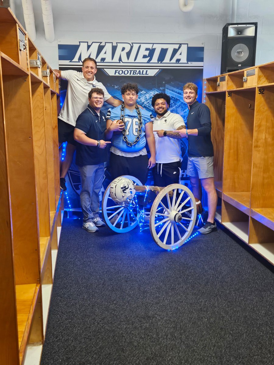 After a great conversation with <a href="/CoachTomKaufman/">Tom Kaufman 🇺🇸</a> I am blessed to receive my first offer from Marietta College! <a href="/CoachLawrenceMC/">Coach Chase Lawrence</a> #AGTG