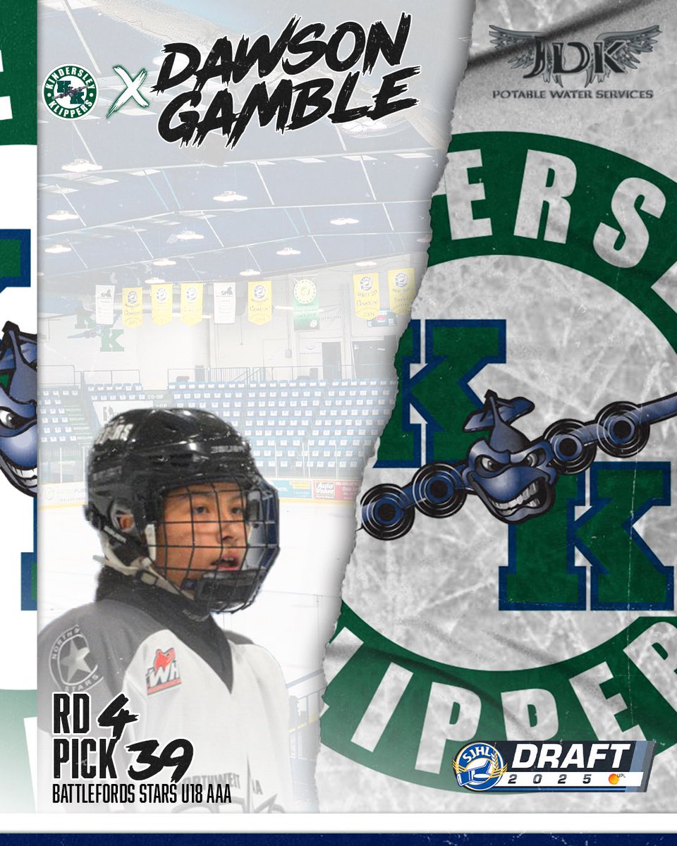 #SJHLDraft 📝

With the 39th overall pick in the 4th round of the 2025 SJHL Draft, the Iron Horse Kindersley Klippers select Forward Dawson Gamble from the Battlefords Stars.

Welcome to the Klippers Organization, Dawson &amp; family!

#KlippsvsEvery1
