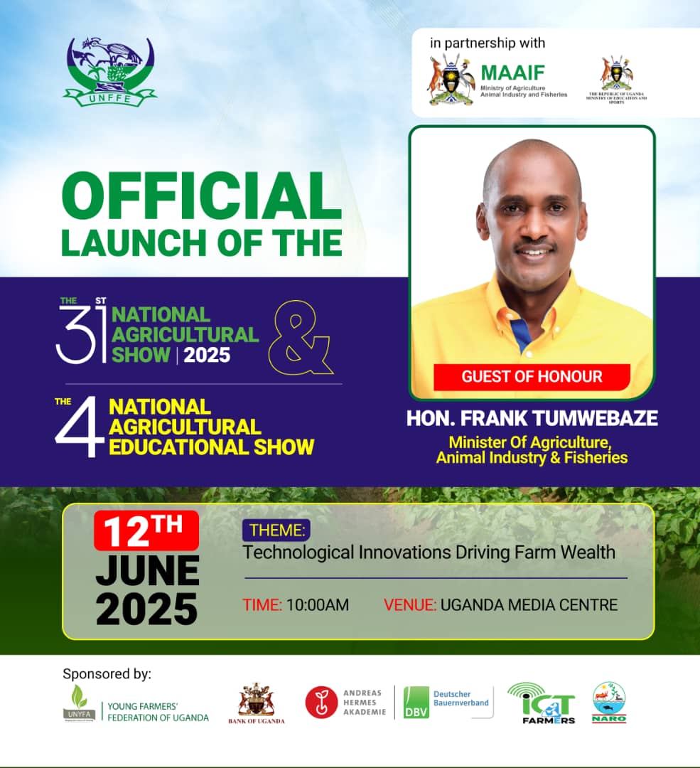 IsabiryeJa7171's tweet image. Join us for the official launch of the 31st National agricultura show and the National agricultura educational Show on 12th June 2025.