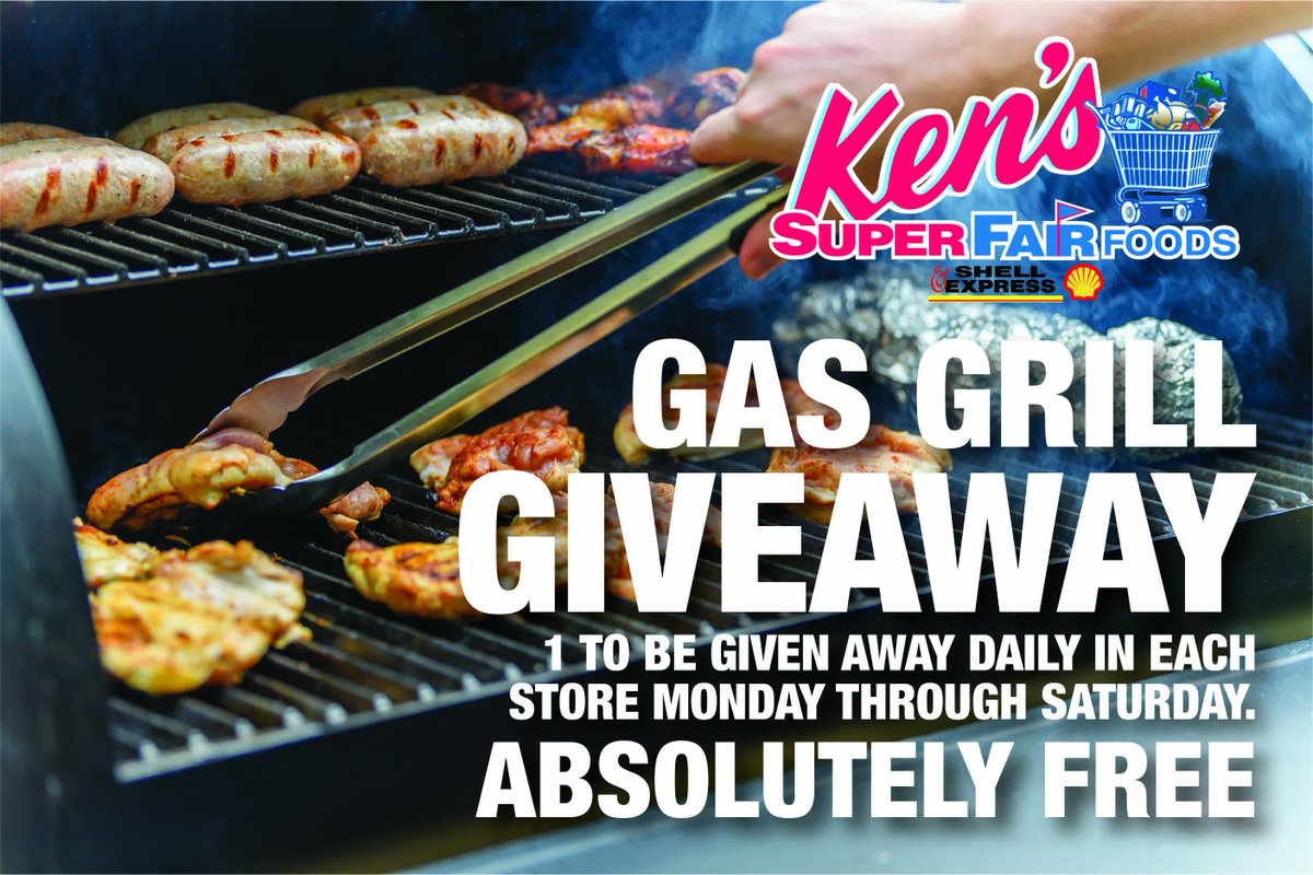 Kens SuperFair Foods (@kenssuperfair) on Twitter photo ๐ฅ WIN a GAS GRILL! ๐ฅ
We're giving away 36 gas grills one per store, every day Monday thru Saturday!
๐ It's ABSOLUTELY FREE to enter!
๐ Just register daily in-store for your chance to win!
๐ Winners posted by 9 AM the next day!
No purchase necessary don't miss your sho... ๐ฅ WIN a GAS GRILL! ๐ฅ
We're giving away 36 gas grills one per store, every day Monday thru Saturday!
๐ It's ABSOLUTELY FREE to enter!
๐ Just register daily in-store for your chance to win!
๐ Winners posted by 9 AM the next day!
No purchase necessary don't miss your sho...