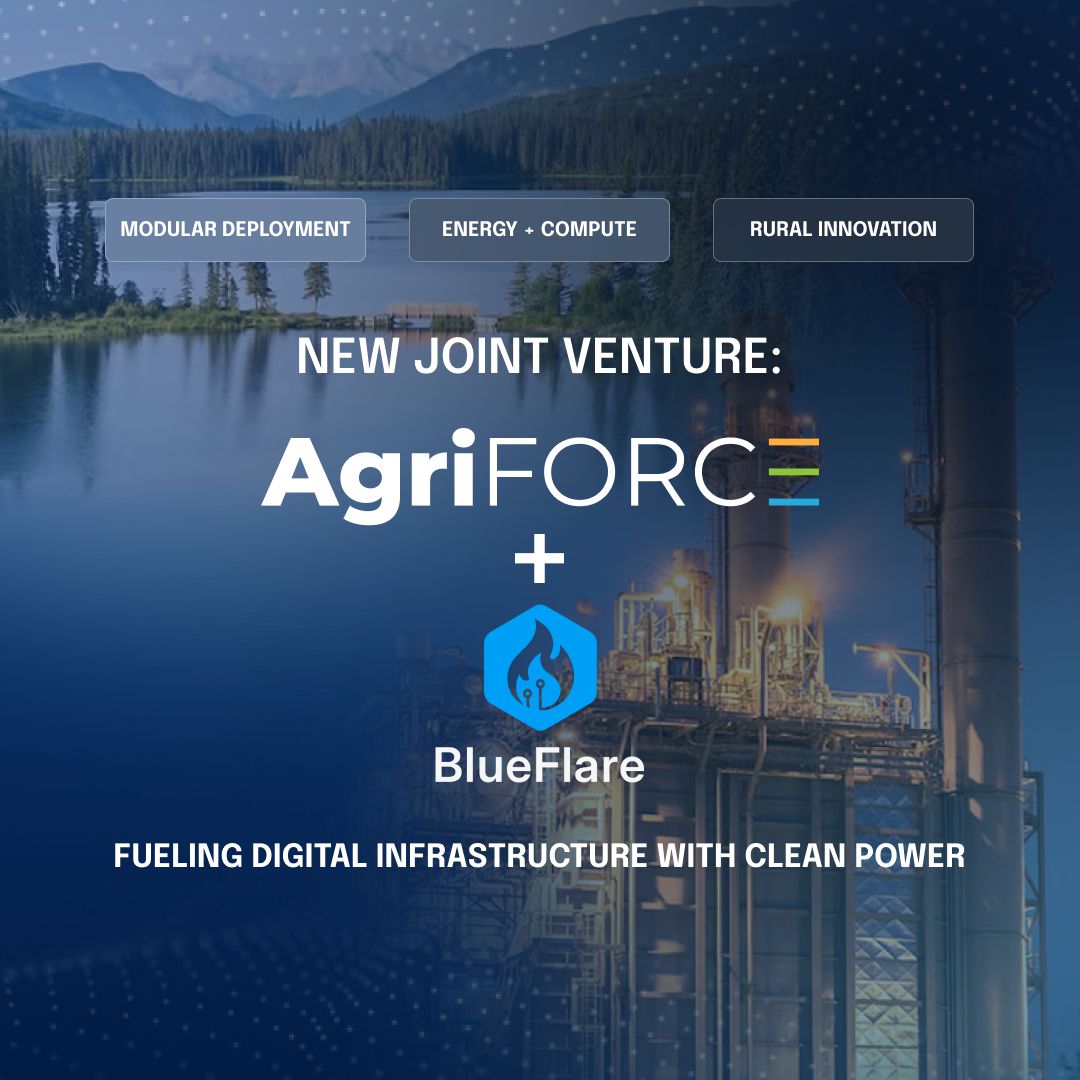🚀 Big things are brewing in Alberta.

AgriFORCE and BlueFlare Energy™ have officially launched the Strategic Power &amp; Compute Initiative—a bold move to turn stranded natural gas into scalable, high-performance computing infrastructure.

From modular Bitcoin mining to AI and edge