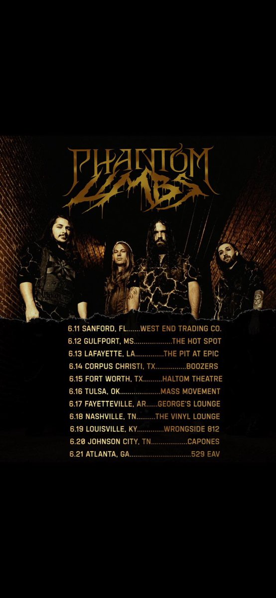 PhantomLimbsFL's tweet photo. Wowzers- Is that a Phantom Limbs tour?

MUSIC HERE: https://t.co/zKMEddGL5R https://t.co/GboOdqPAvH