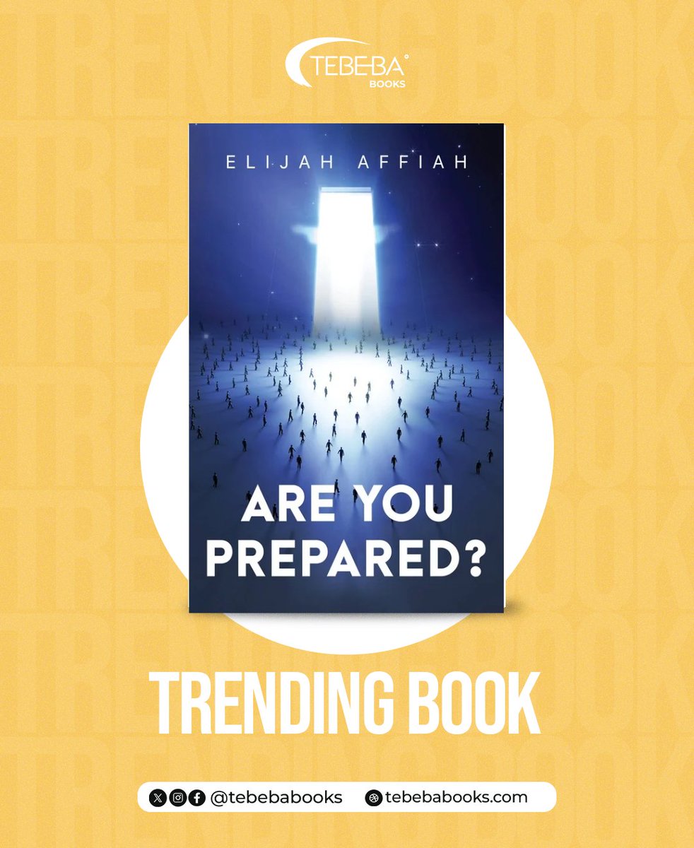 Tebebabooks's tweet photo. Everyone’s raving about ARE YOU PREPARED.
Life lessons, plot twists and deep moments await.
Have you read it yet?
#tebebabooks #tebeba #MustRead #BookTok #TrendingBooks https://t.co/z9PALtbwM0