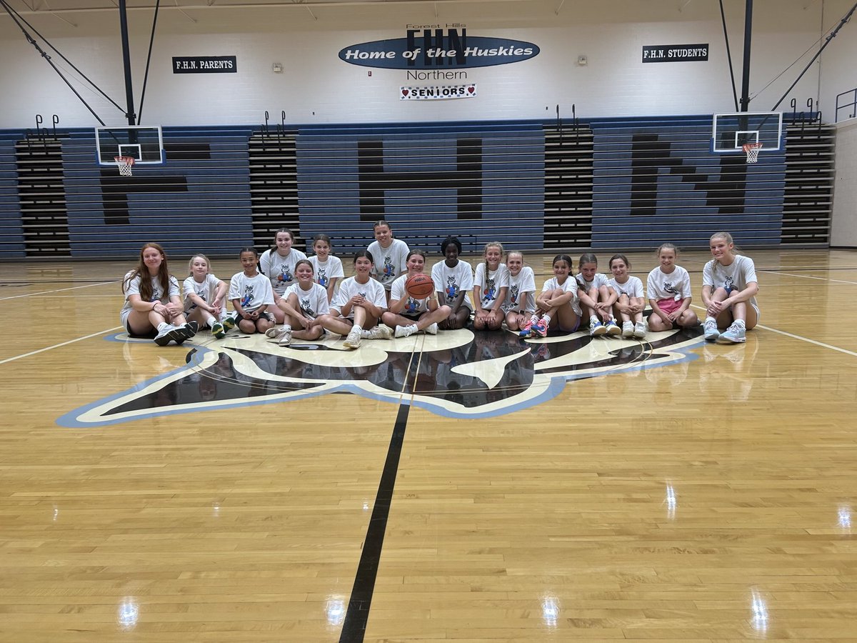 Session 1 ⁦<a href="/FHN_GBasketball/">FHN Girls Basketball</a>⁩ Youth Camp.  #HuskyPride