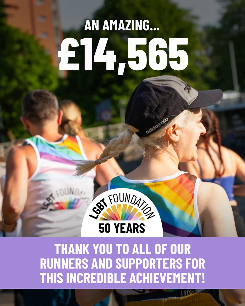 A massive THANK YOU to all of our Rainbow Wave runners and supporters! Missed out on the fun this time around? Don't worry, we'll be sharing more opportunities for you to get involved very soon 👀✨

#runmcr #ukrunners #greatmanchesterrun #manchesterhalfmarathon #mcrhalf