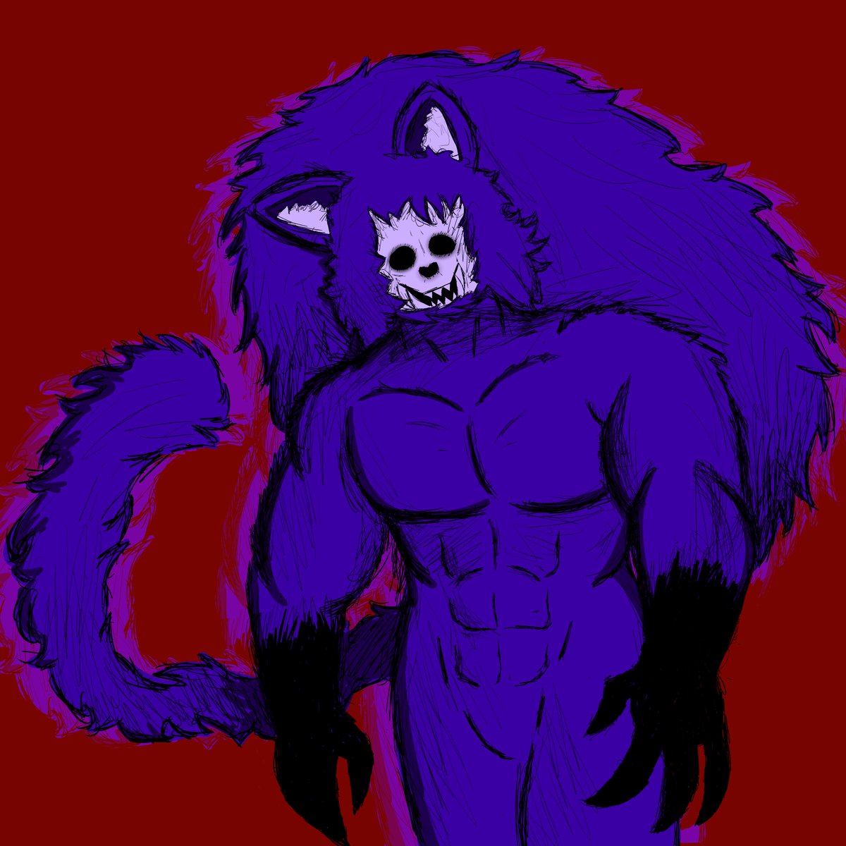 Galactmu's tweet image. Colored sketch of Rune bc I barely ever expand on sketches