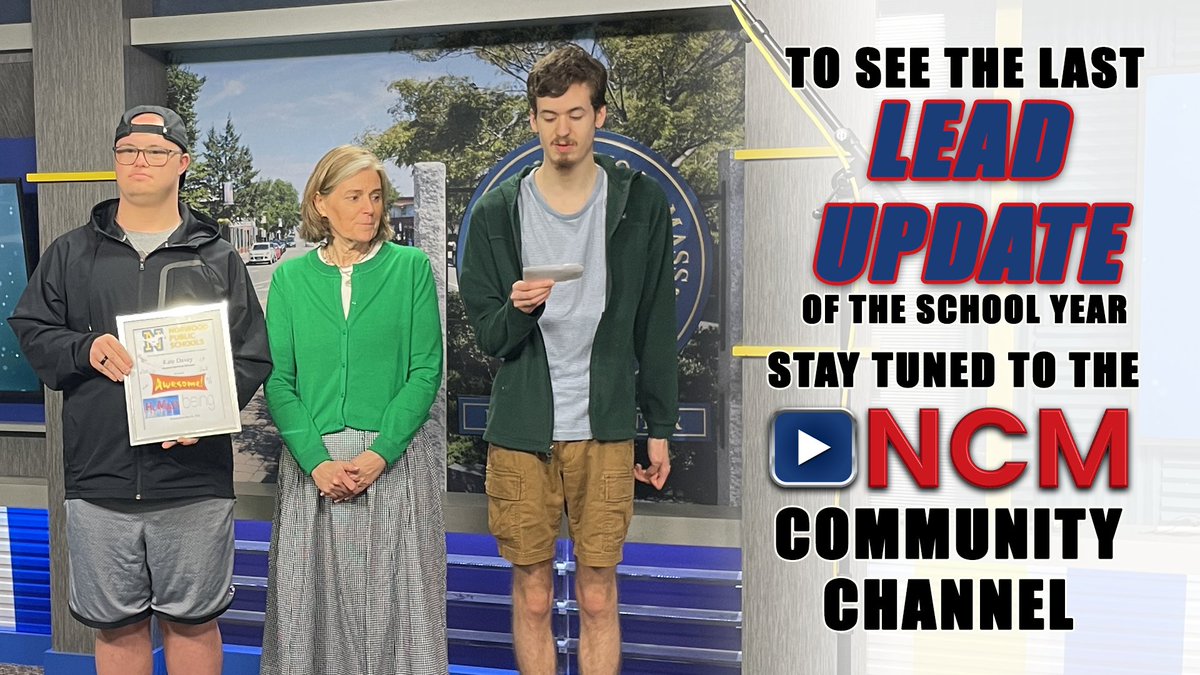 This morning, the LEAD program filmed their final LEAD Update for the 2024-25 school year! Stay tuned to the NCM Community Channel to check it out!