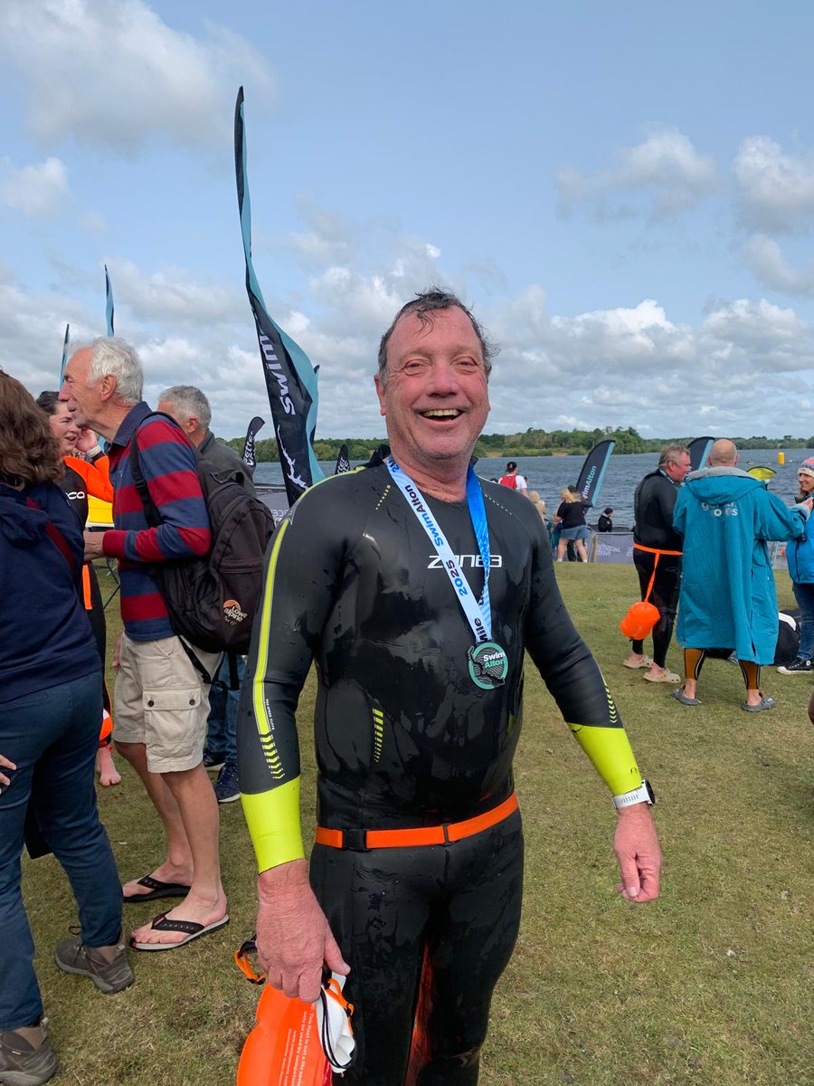 KevinTConnect's tweet image. Swim Alton Water - Very windy conditions a reasonable 21st position in the 2 mile event It could have been better if I hadn't have gone off course into the trees 😂