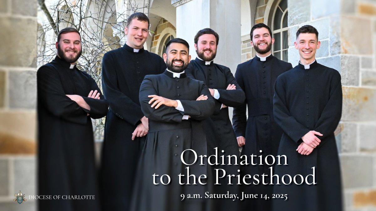 Watch as six deacons become priests this morning during this special livestream Mass starting at 9 a.m. today: bit.ly/3Fzn2vE