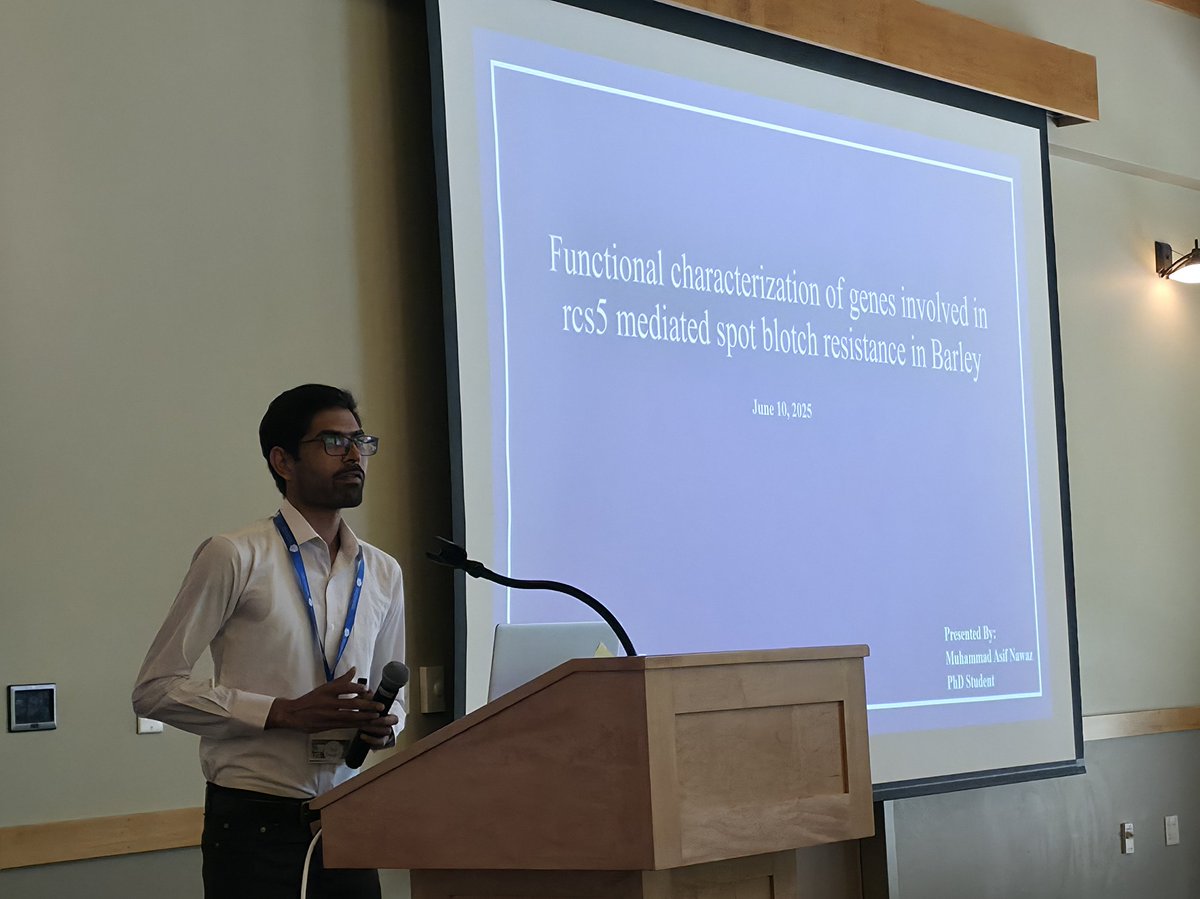 #BrookingsAPSNC25
Muhammad Asif from SDSU: molecular characterization of wall associated kinase genes in barely-spot bloth interaction.