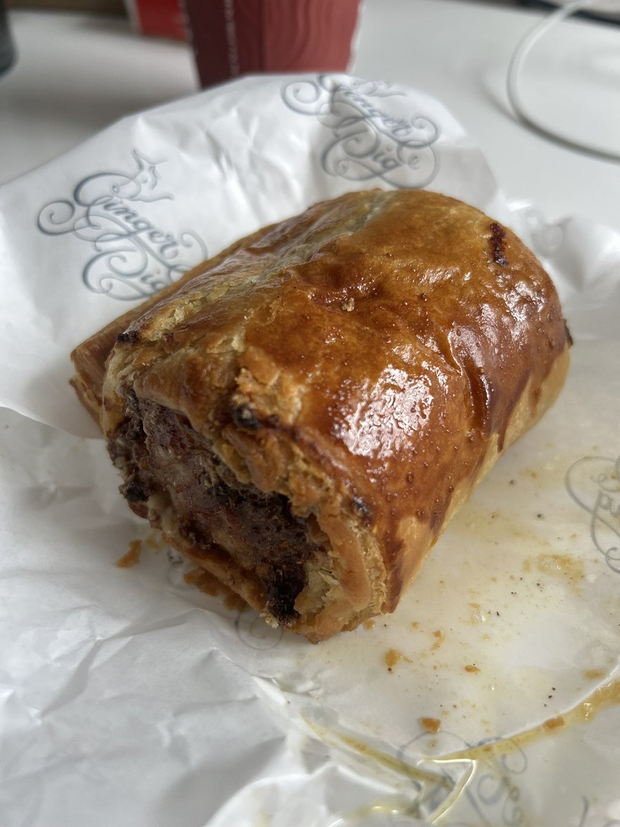 <a href="/joeohara18/">Joe O'Hara</a> Queued for 20 minutes for a <a href="/GingerPigLtd/">The Ginger Pig</a> sosig roll.

Heavenly