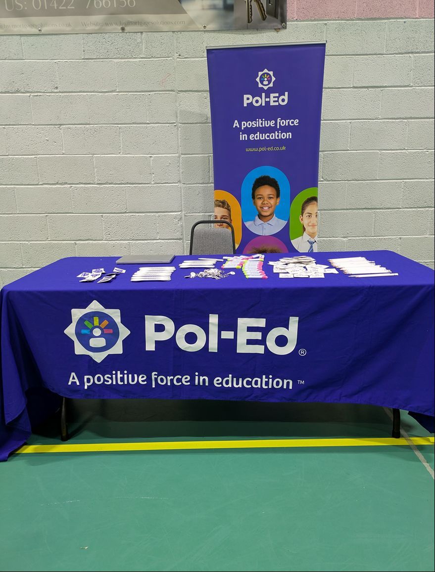 Kelly from the Pol-Ed team was at the Healthy Futures Calderdale Primary Schools Health &amp; Wellbeing Conference. Thanks to everyone who stopped by to hear more about Pol-Ed!
#APositiveForceInEducation
#KeepingChildrenSafe