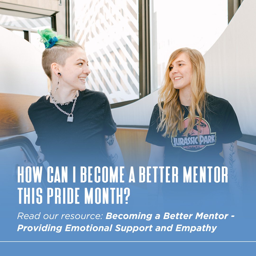 Want to learn how you can provide emotional support and empathy to effectively meet the needs of  LGBTQ+ youth? <a href="/MENTORnational/">MENTOR</a> resource, ‘Becoming a Better Mentor’, is a great place to start  bit.ly/45FUbxs #PrideMonth2025