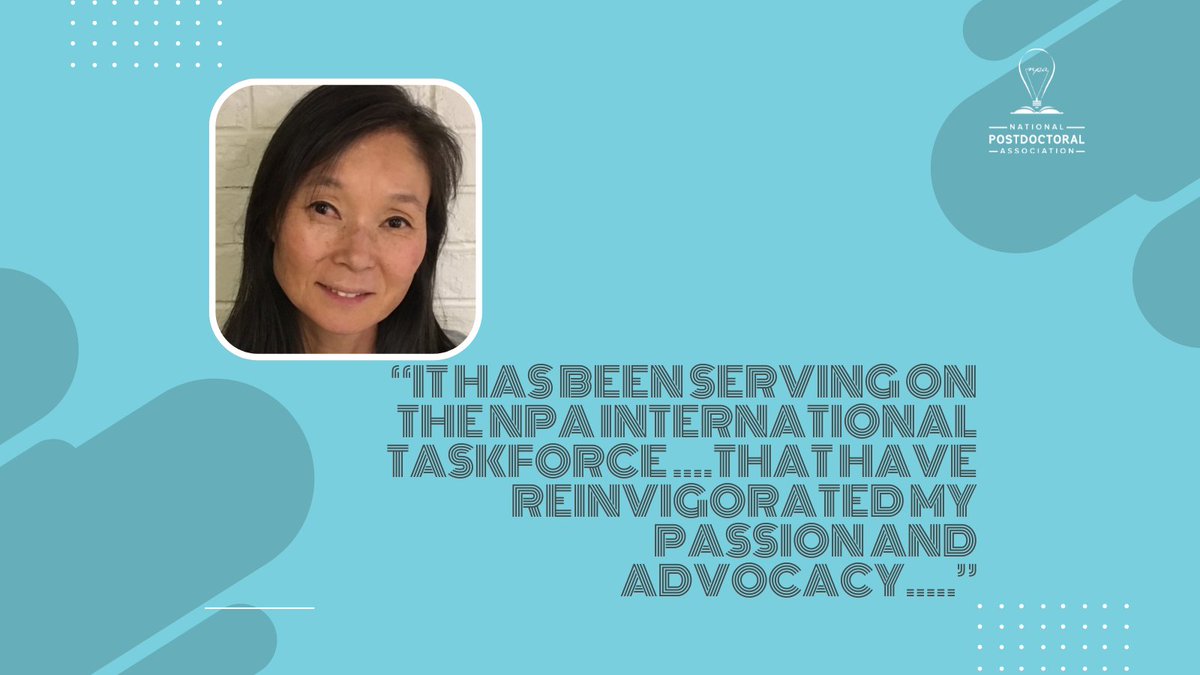 We are pleased to announce this month's NPA Volunteer of the Month, Sook Hollingshead, M.Ed. We extend our sincere gratitude to Sook for her years of dedication and commitment 🔗 ow.ly/v8FL50W0h6p // #postdocs #postdocoffices #postdocassociations