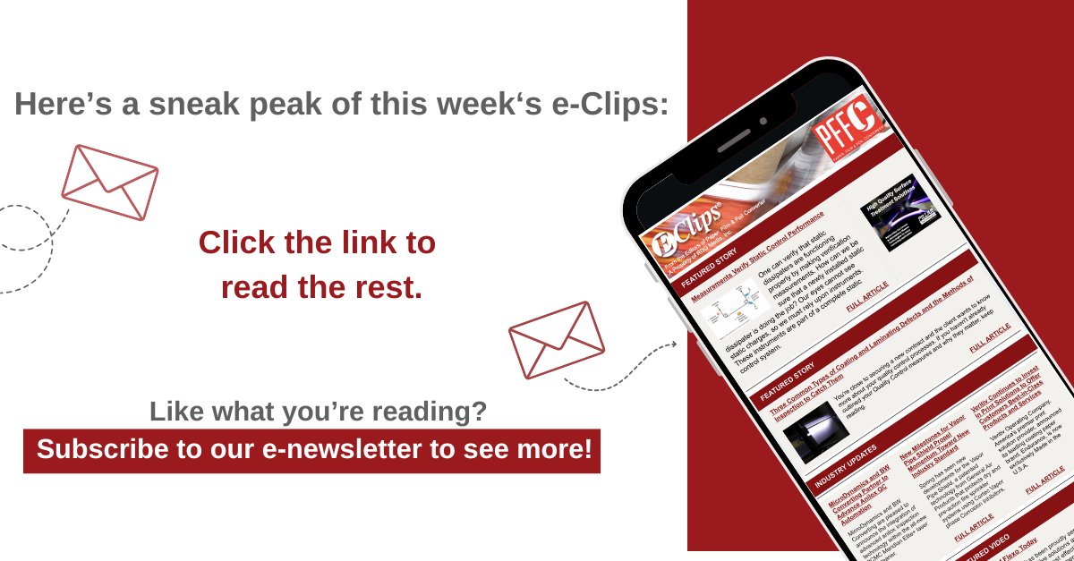 Read this week's e-Clips e-newsletter covering #static control, #coating &amp; #laminating defects, new industry standards and more top news stories in the #converting and #packaging communities. 
Read here: conta.cc/4mVmXTH