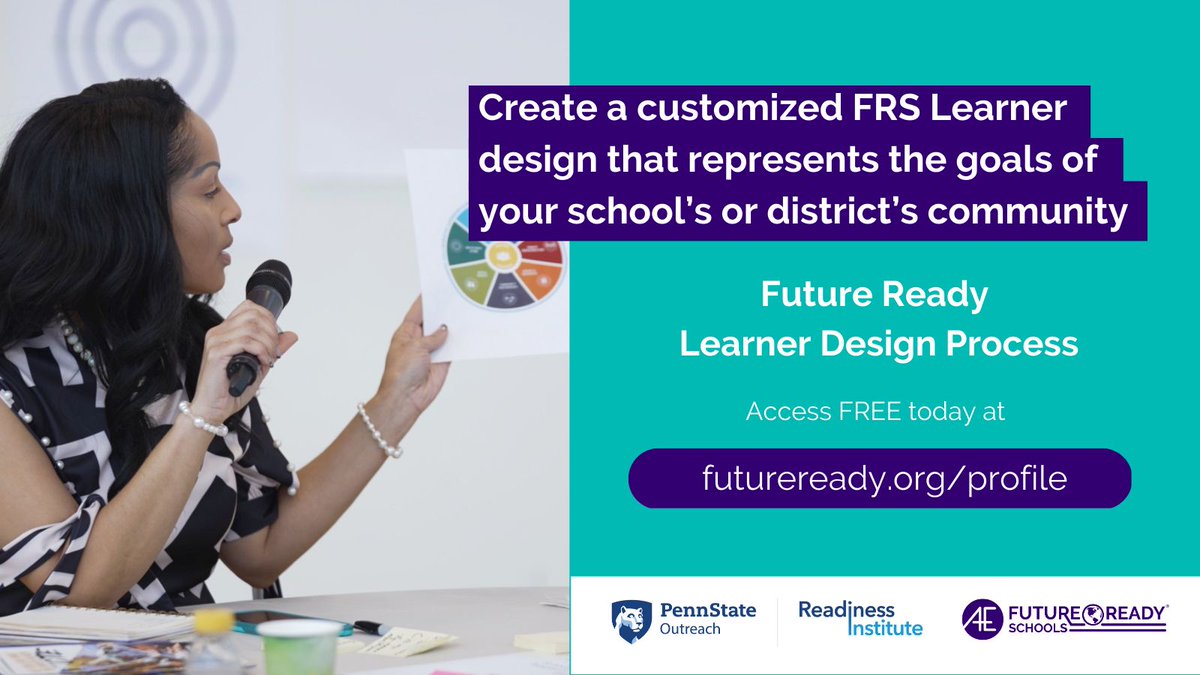 Have you heard about the <a href="/FutureReady/">Future Ready</a> Learner Design Process? School systems need to improve learning outcomes that offer multiple pathways to success, and this FREE tool emphasizes excellence, innovation, and equity in school design.

Check it out: futureready.org/profile