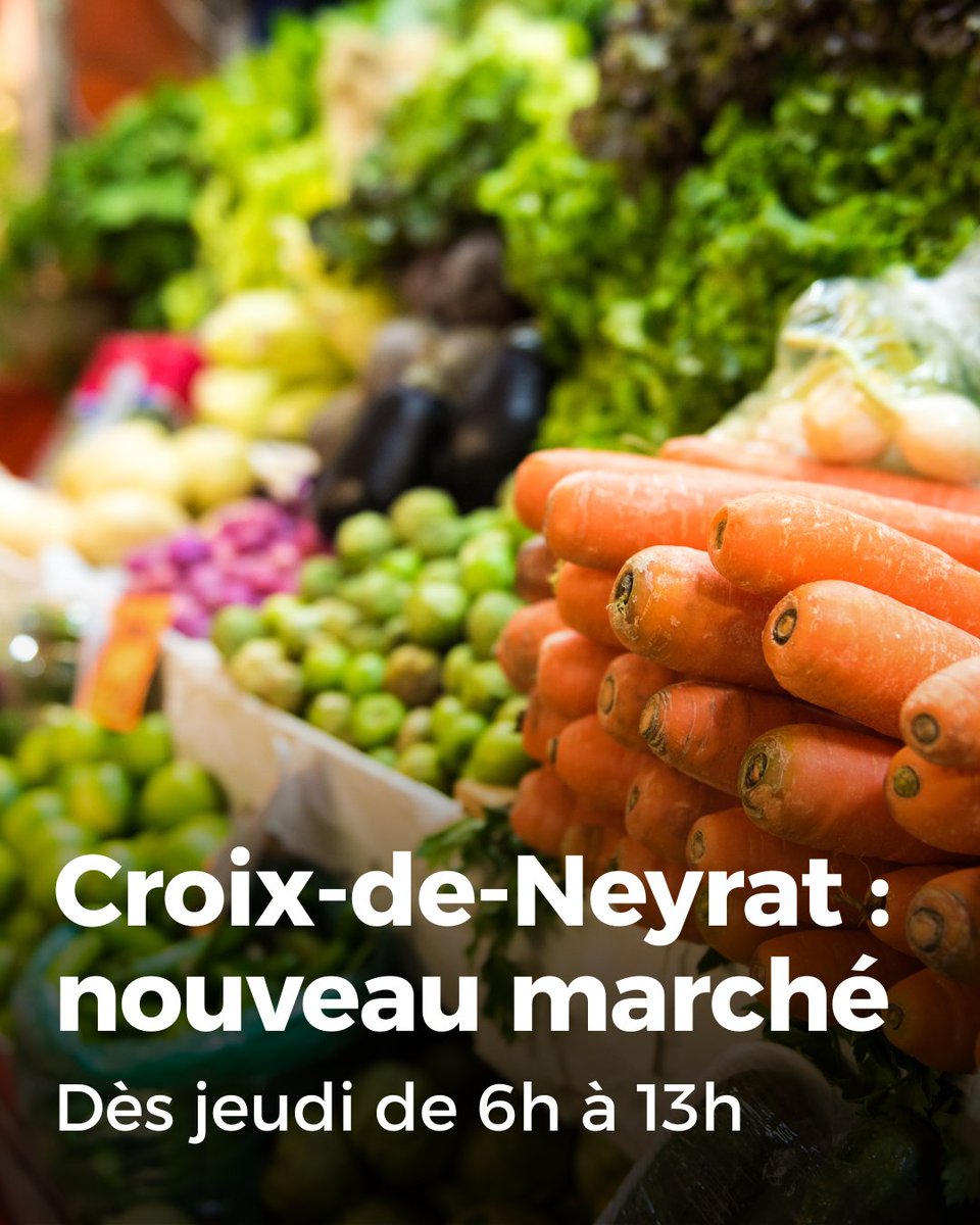🍒Bonne nouvelle &amp; engagement tenu : il y aura un marché alimentaire hebdomadaire sur le parking du Auchan Nord dès ce jeudi ! Nous avons sollicité une dizaine de commerçants pour que cette solution d’urgence puisse voir le jour au plus tôt. Rdv jeudi de 6 à 13h. #ClermontFerrand
