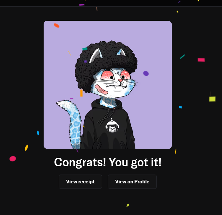 My first Mars Cat NFT! 🥰 <a href="/MarsCatsVoyage/">Mars Cats Voyage</a>