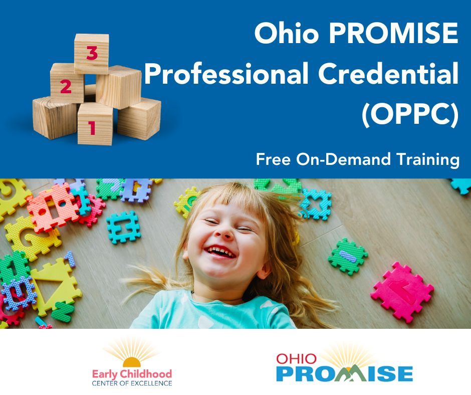 Expand your professional knowledge about early childhood and earn Levels 1, 2, and 3 of the Ohio PROMISE Professional Credential (OPPC). For more information on how to get started, check out the PECC Resources Page: occrra.org/ohio-professio…