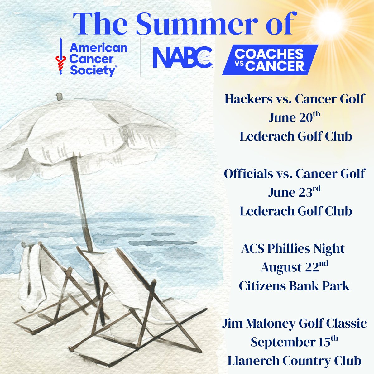 American Cancer Society Coaches vs. Cancer, Philly (@phillycvc) on Twitter photo We have a full plate of events this summer! Can we count you in to join us in the fight to CRUSH CANCER! For more information go to phillycvc.org or email Justin.kessler@cancer.org We have a full plate of events this summer! Can we count you in to join us in the fight to CRUSH CANCER! For more information go to phillycvc.org or email Justin.kessler@cancer.org