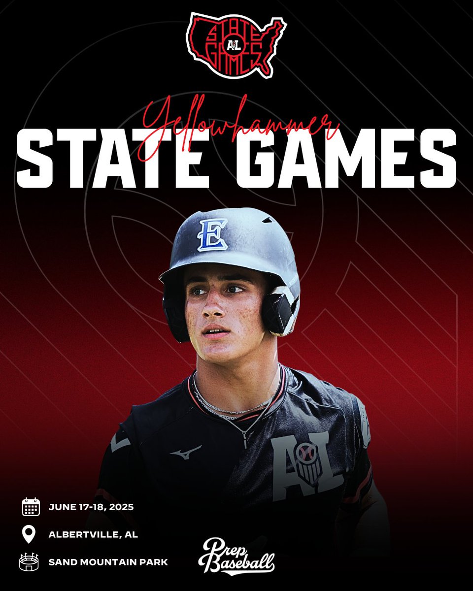 Prep Baseball Alabama (@prepbaseballal) on Twitter photo ๐ฅ ๐๐๐. ๐๐๐๐. ๐๐๐๐. ๐ฅ
The countdown is on for the 2025 Yellowhammer State Games โผ๏ธ
๐ Sand Mountain Park (Albertville, AL)
๐
June 17th-18th, 2025
๐ Nearly 200 of Alabamaโs top 2026-2029 prospects
The stateโs biggest event of the summer is loaded with talent and ๐ฅ ๐๐๐. ๐๐๐๐. ๐๐๐๐. ๐ฅ
The countdown is on for the 2025 Yellowhammer State Games โผ๏ธ
๐ Sand Mountain Park (Albertville, AL)
๐
June 17th-18th, 2025
๐ Nearly 200 of Alabamaโs top 2026-2029 prospects
The stateโs biggest event of the summer is loaded with talent and