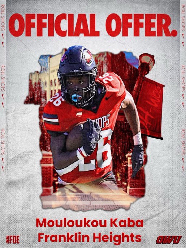 Mouloukou Kaba (@mouloukou_) on Twitter photo After a great camp & conversation with <a href="/dezogbogu/">Dez Andrews-Ogbogu</a> I’m grateful and blessed to receive my 1st offer from Ohio Wesleyan University <a href="/OWUBishopFB/">Ohio Wesleyan Football</a>. <a href="/CoachTomWatts/">Tom Watts</a>
<a href="/fhhs_football/">FHHS Football</a>
<a href="/CoachTOJr/">T Owens</a> After a great camp & conversation with <a href="/dezogbogu/">Dez Andrews-Ogbogu</a> I’m grateful and blessed to receive my 1st offer from Ohio Wesleyan University <a href="/OWUBishopFB/">Ohio Wesleyan Football</a>. <a href="/CoachTomWatts/">Tom Watts</a>
<a href="/fhhs_football/">FHHS Football</a>
<a href="/CoachTOJr/">T Owens</a>