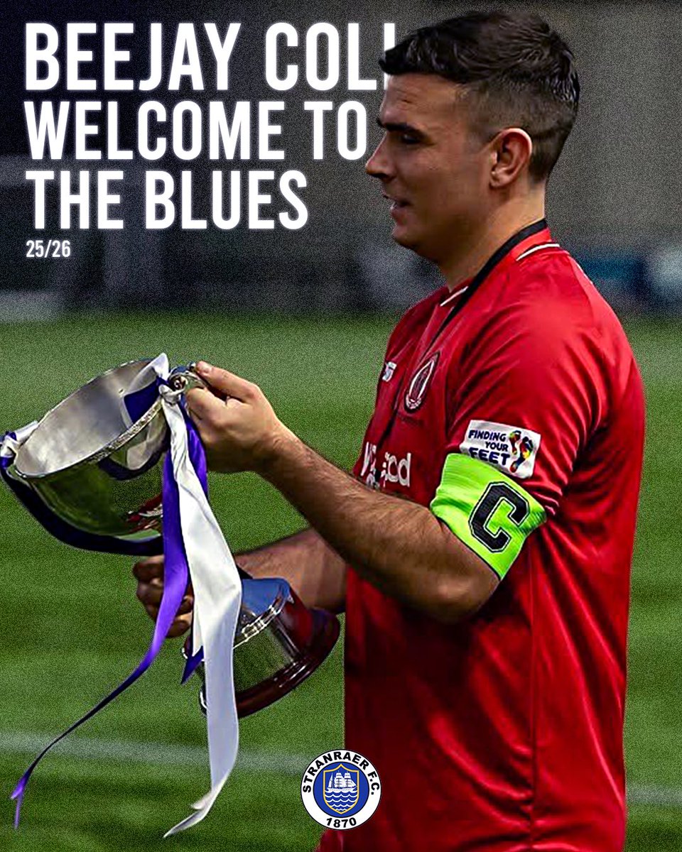 Stranraer FC (@stranraerfc) on Twitter photo We are delighted to confirm the signing of left sided defender Beejay Coll ✍🏻
Arriving with SPFL experience, Coll joins the Blues following a successful spell as captain and Player of the Year at <a href="/StCadocsSeniors/">St Cadoc's Youth Club</a> 🏆
Welcome to Stranraer, Beejay! 🤝
Full story ⬇️
🔗 We are delighted to confirm the signing of left sided defender Beejay Coll ✍🏻
Arriving with SPFL experience, Coll joins the Blues following a successful spell as captain and Player of the Year at <a href="/StCadocsSeniors/">St Cadoc's Youth Club</a> 🏆
Welcome to Stranraer, Beejay! 🤝
Full story ⬇️
🔗
