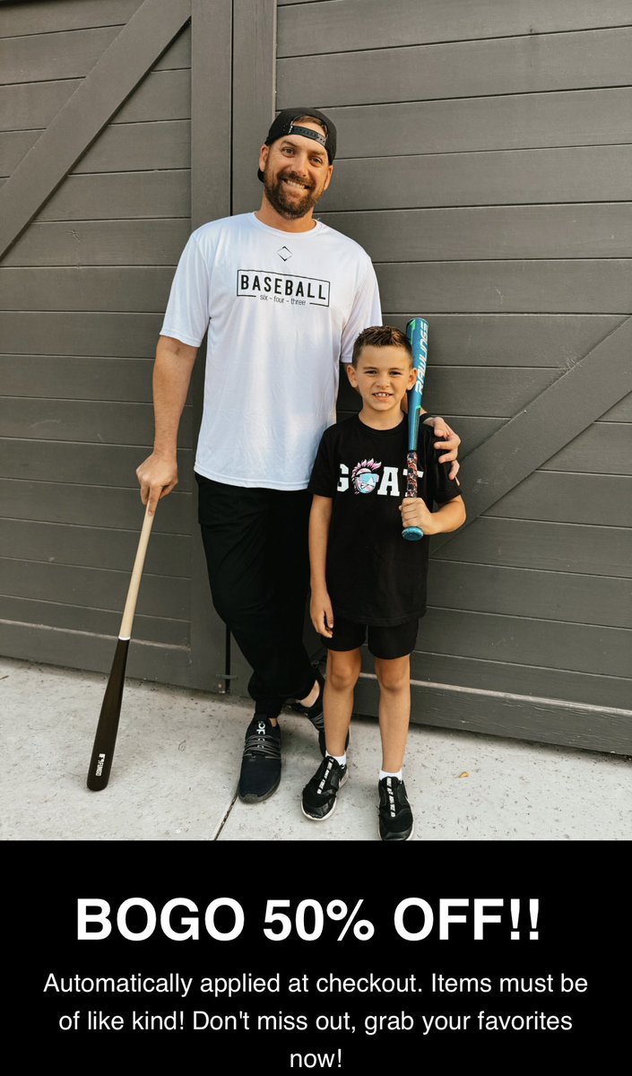 Baseball 6-4-3 with the Father’s Day sale! Go check them out! baseball643.com