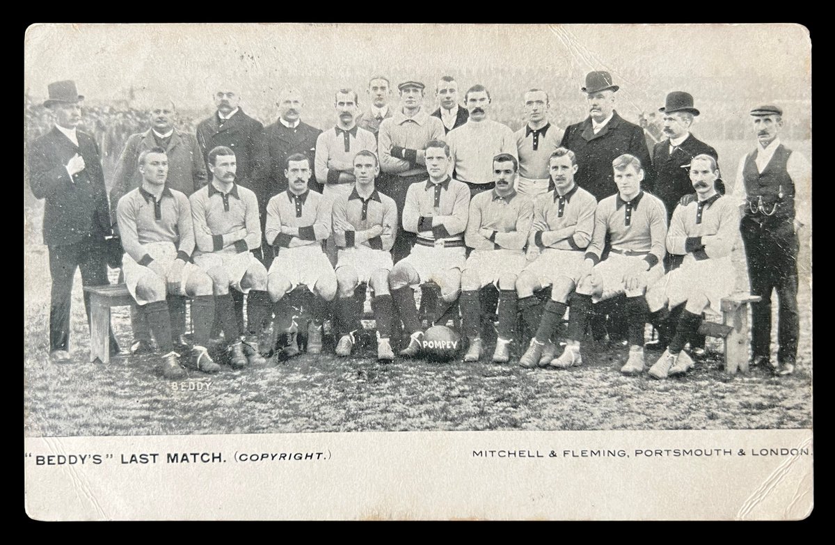 PompeyCards's tweet image. A postcard commemorating Frank Bedingfield, who joined Pompey in 1900. In 1901/02, 'Beddy' had scored 25 goals by early February before he was taken ill following a cup tie at Reading, and was diagnosed with tuberculosis. He died in November 1904 age 27. #Pompey #PompeyHistory