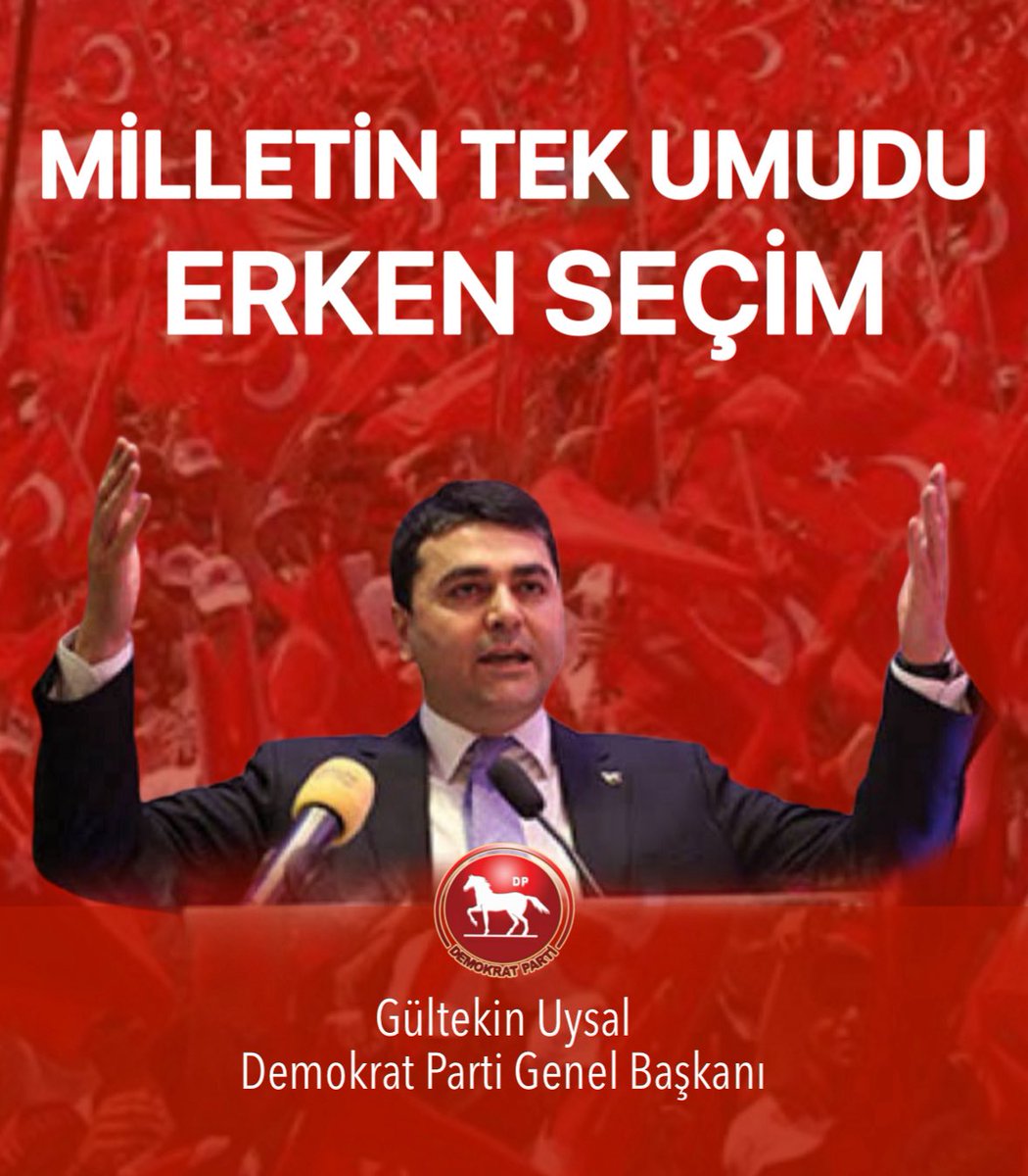 Milletin tek çaresi
Erken seçim!
<a href="/DpGultekinUysal/">Gültekin Uysal</a>