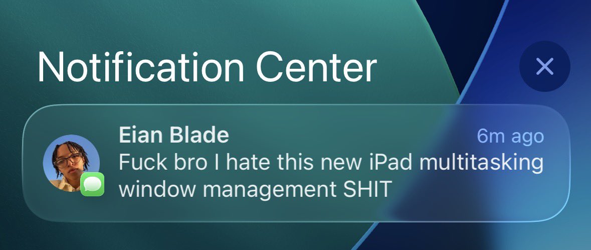 I get a text like this literally every year after Apple changes iPad multitasking
