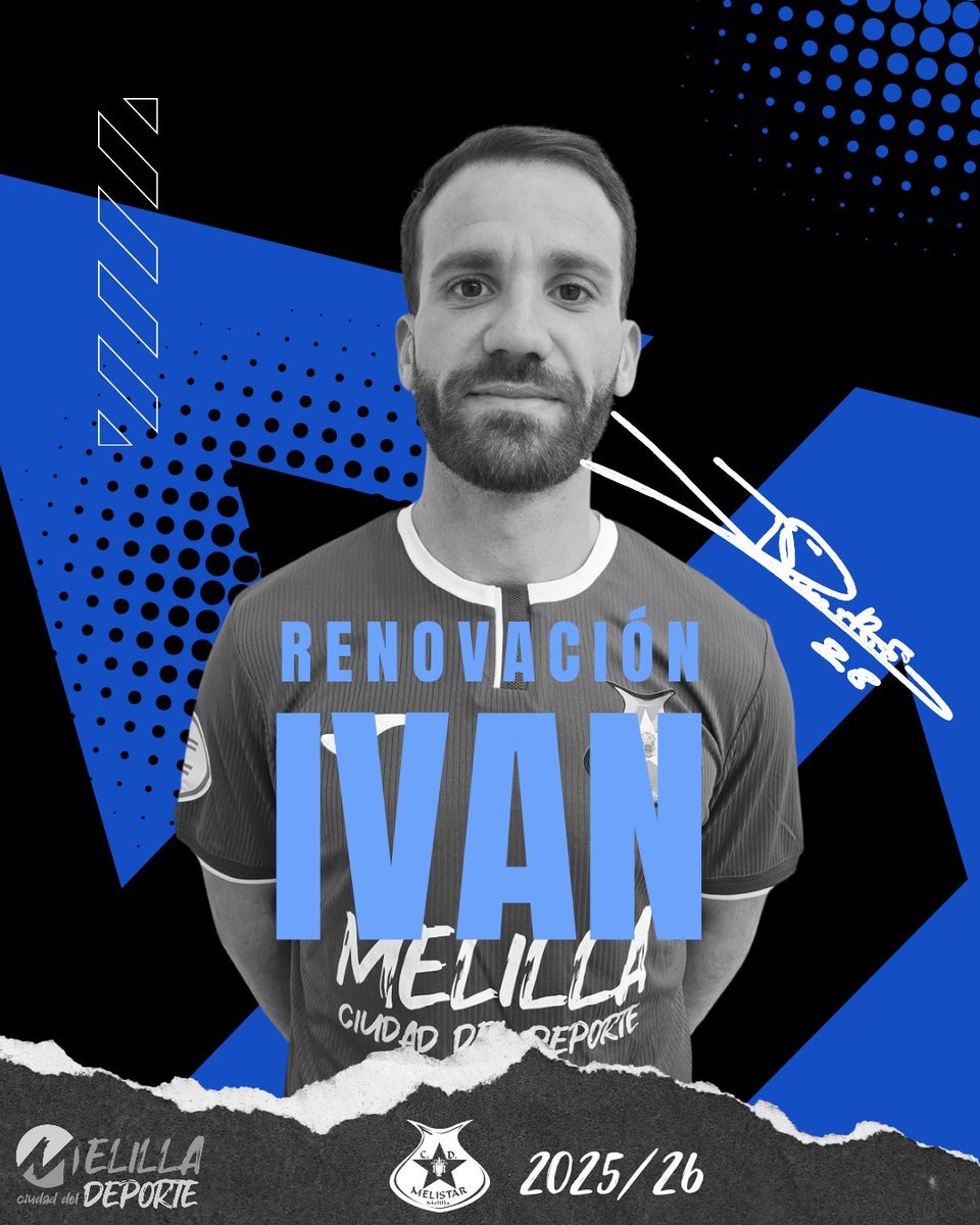 MELISTAR FS - Melilla Ciudad del Deporte (@melistar_fs) on Twitter photo ✍️ RENOVACIÓN ✍️
Vamos con uno de los capitanes. Trabajo, coraje y pundonor al servicio del equipo, <a href="/ivanruizfernand/">Iván Fernández</a> se convierte es uno de los clásicos de la plantilla.
En la última liga fue decisivo, sobre todo cuando se necesitaban imperiosamente los puntos en el tramo final. ✍️ RENOVACIÓN ✍️
Vamos con uno de los capitanes. Trabajo, coraje y pundonor al servicio del equipo, <a href="/ivanruizfernand/">Iván Fernández</a> se convierte es uno de los clásicos de la plantilla.
En la última liga fue decisivo, sobre todo cuando se necesitaban imperiosamente los puntos en el tramo final.