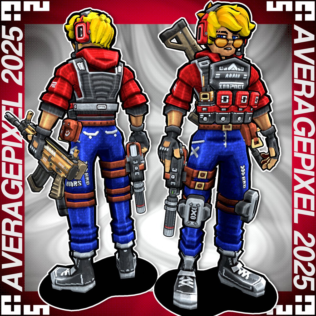 Average_Pixel's tweet image. Remade my character model from last years vid : )
Been meaning to tackle this for ages 🔫
