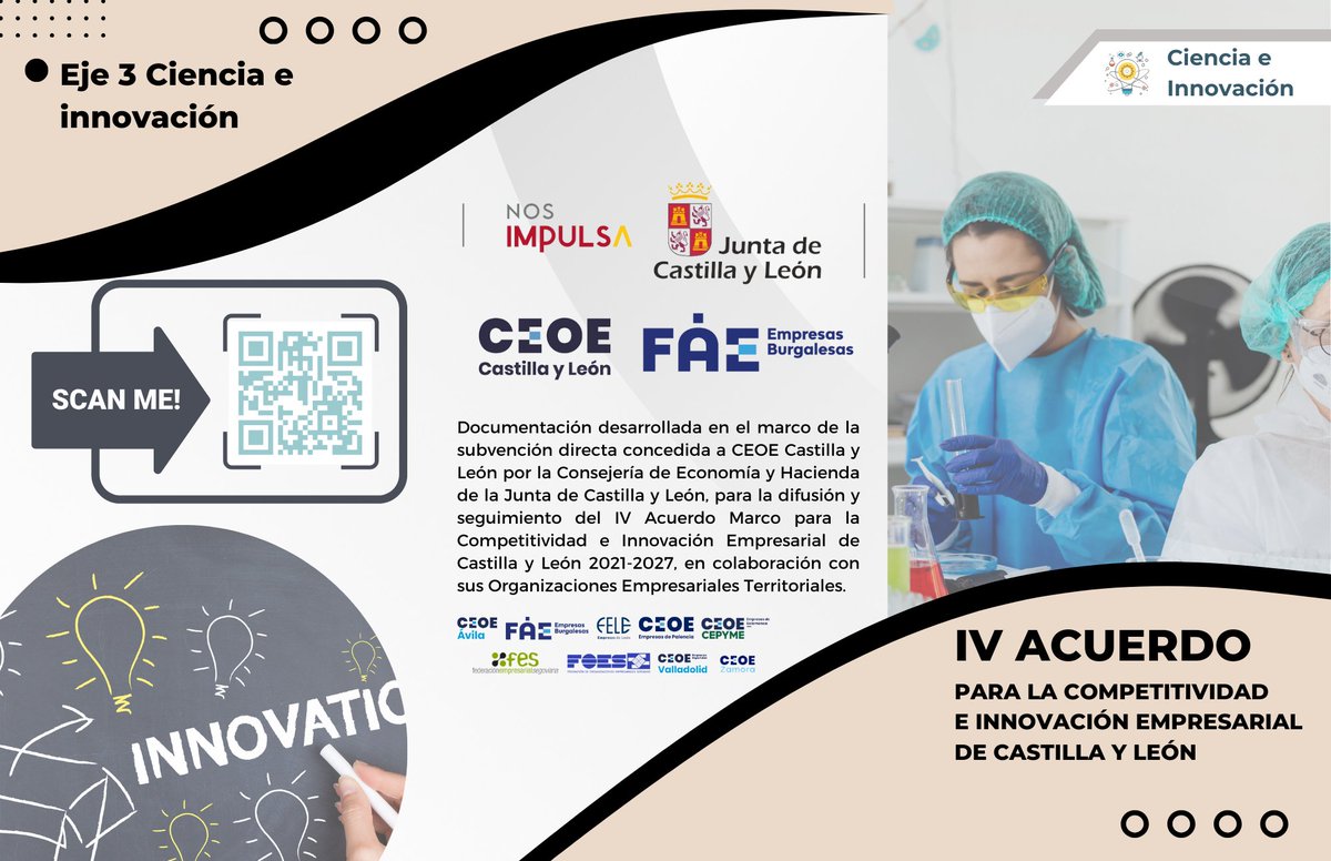 FAEBurgos's tweet image. 🔹 FAE Burgos apoya la transformación del tejido empresarial a través de la ciencia y la innovación
El IV Acuerdo para la Competitividad e Innovación Empresarial de Castilla y León 2021-2027 es una hoja de ruta clave para impulsar el desarrollo económico de nuestra Comunidad.